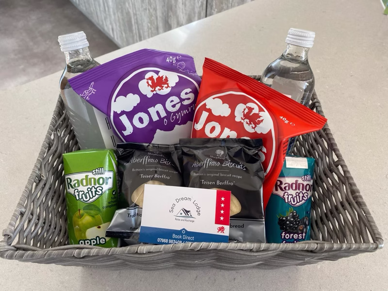 Sea Dream Lodge — Welsh welcome hamper with local treats
